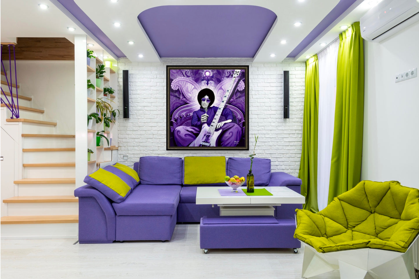 Prince Wall Art by urban artist Justin BUA