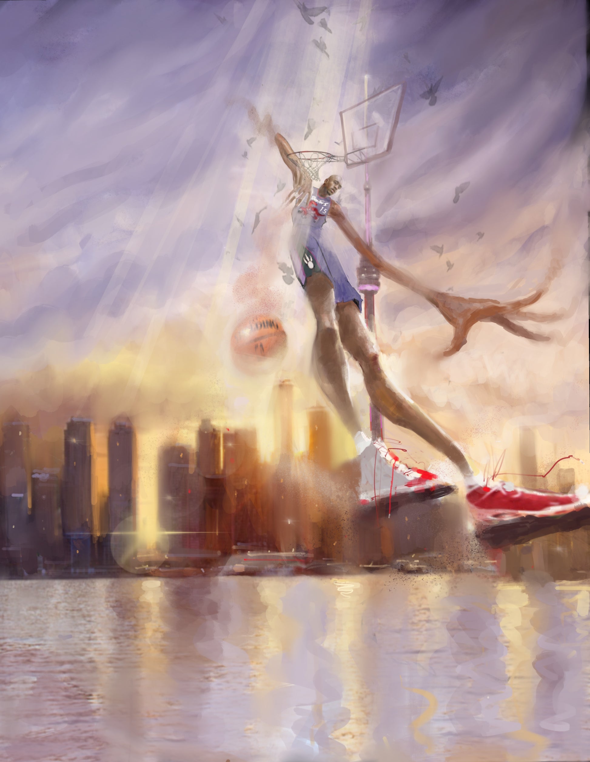 Toronto Raptors wall art by artist Justin BUA