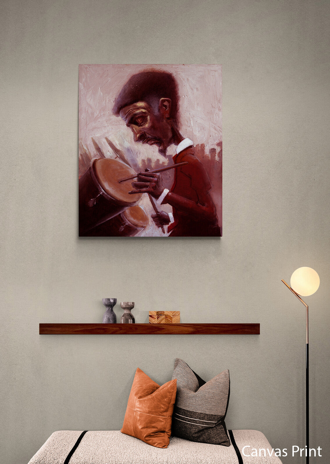 Urban Jazz canvas art print by contemporary urban artist Justin BUA