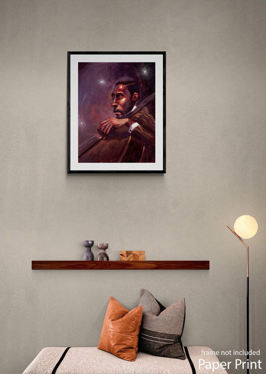 Jazz Wall Art Print by contemporary urban artist Justin BUA