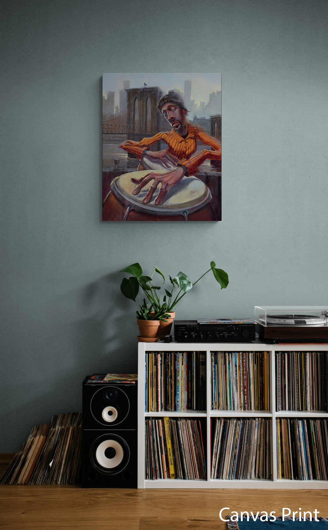York musician canvas Art Print by artist Justin BUA