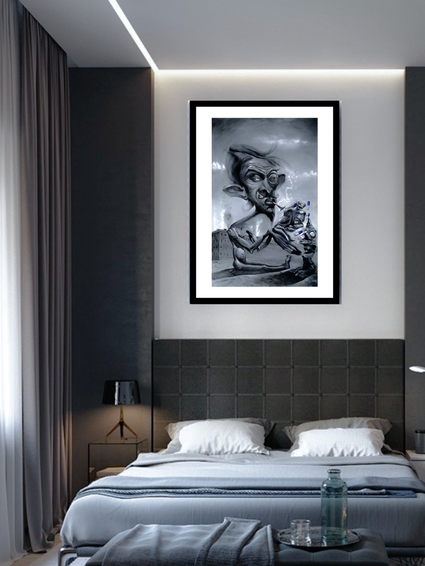 Urban surrealist paper Art Print by artist Justin BUA
