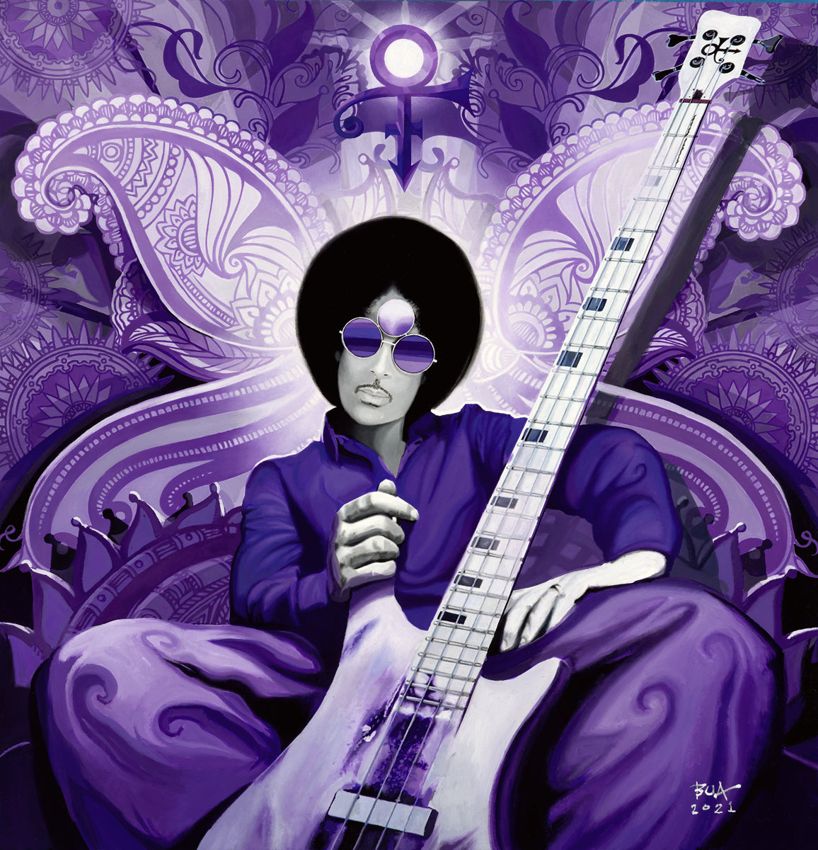 Prince Wall Art by urban artist Justin BUA