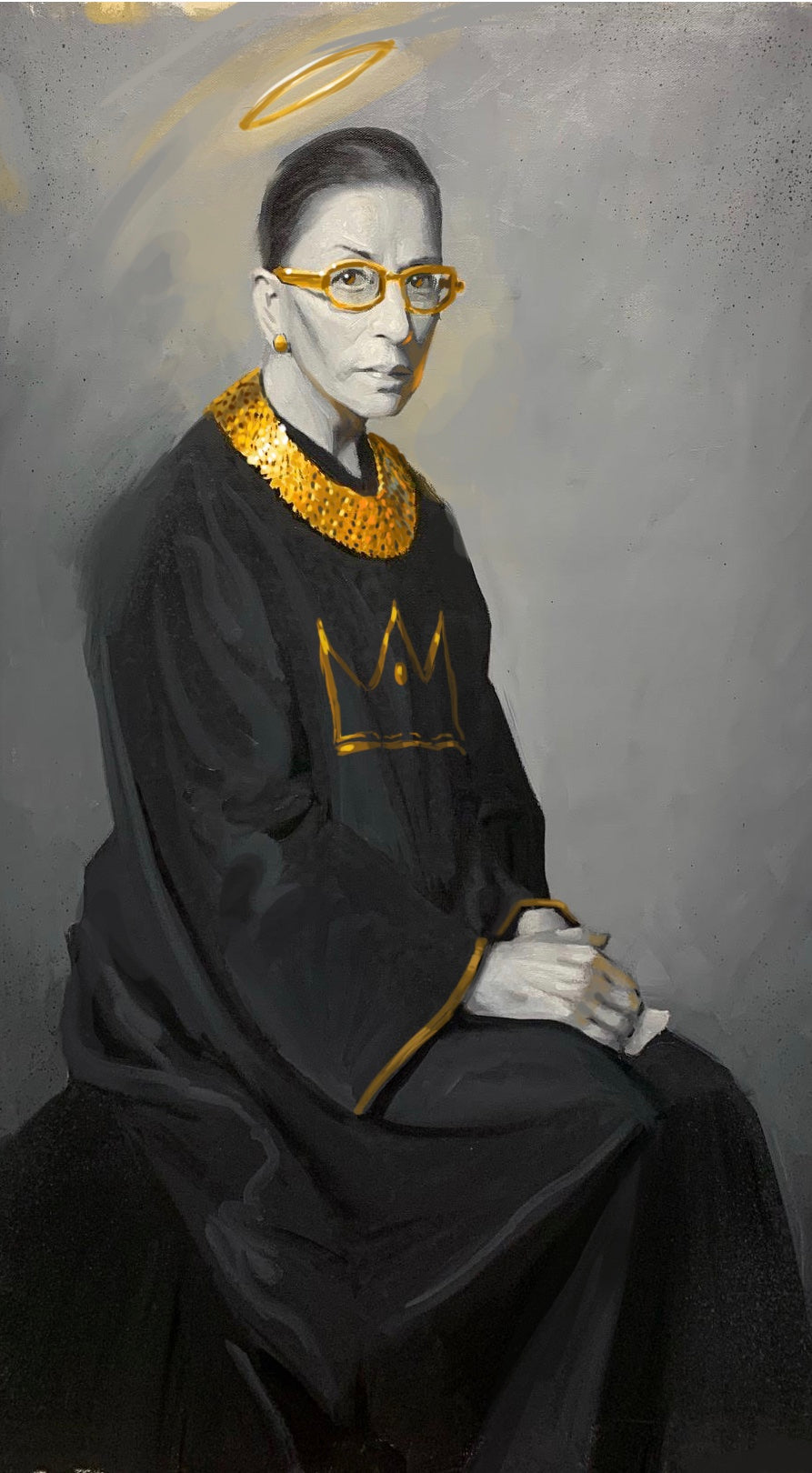 Ruth Bader Ginsburg Art Print by urban artist Justin BUA