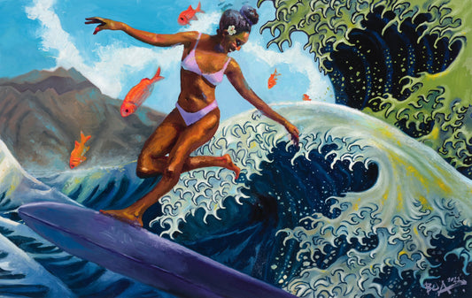 SURFER GIRL | Surfing Art Print