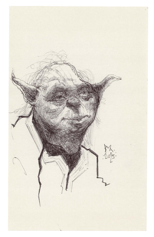 Original Yoda drawing 5.5" x 9"
