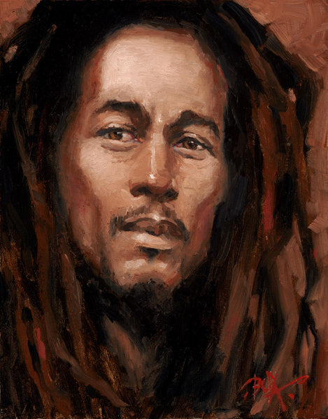 Bob Marley 肖像画木製フレーム 作:Butcher
