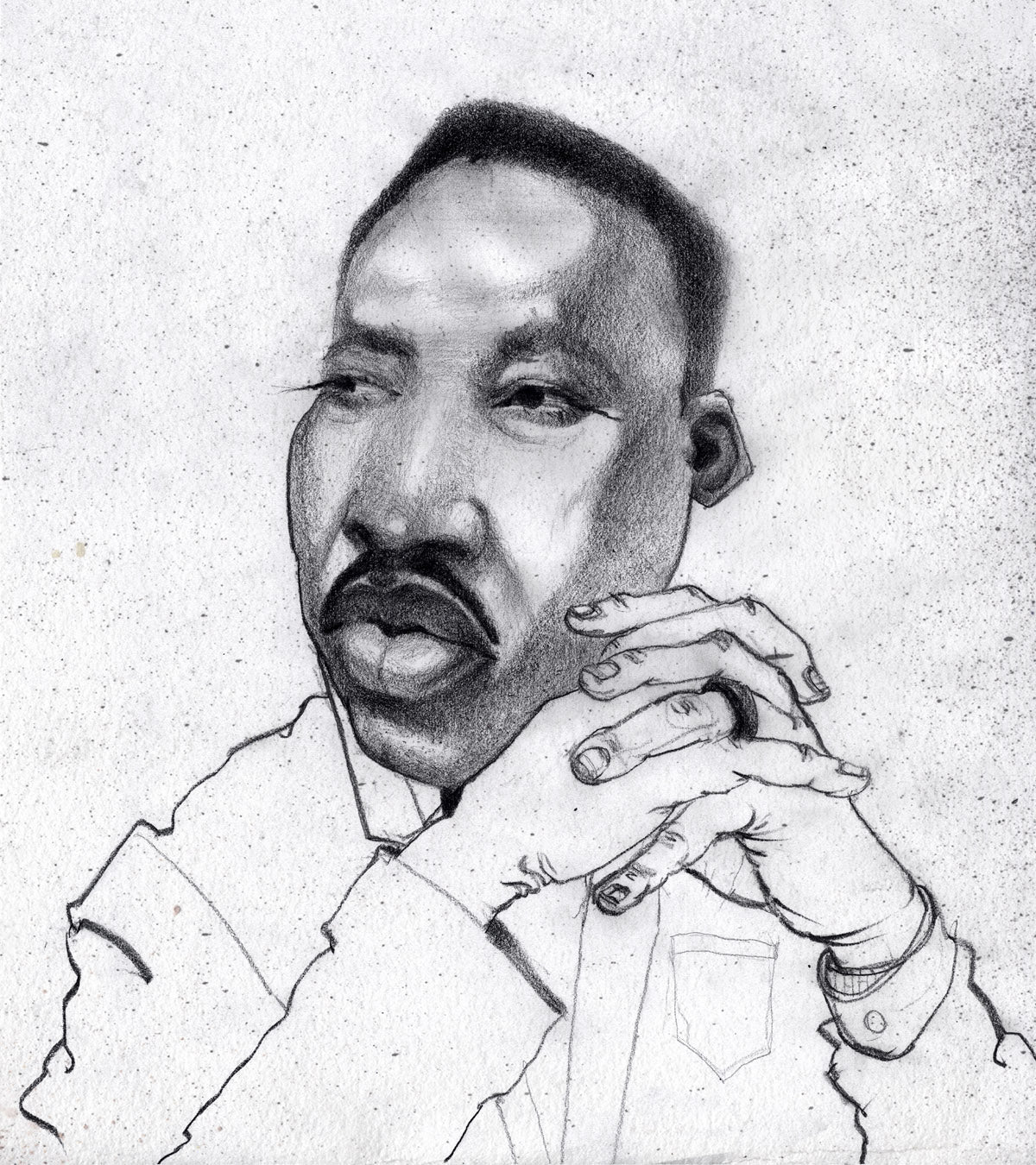 Martin Luther King Jr. wall art Print by contemporary urban artist Justin BUA