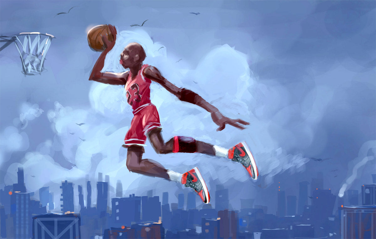 Michael Jordan Art Print by contemporary urban artist Justin BUA