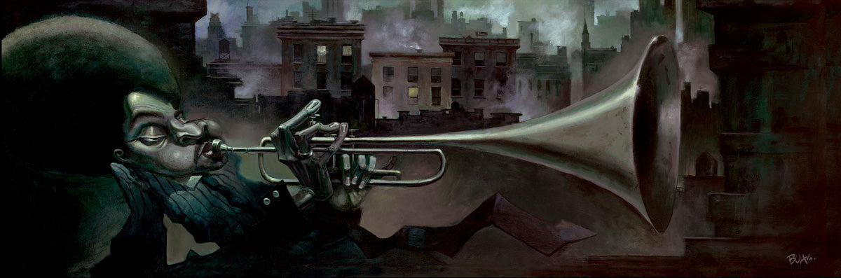 Jazz Trumpet Wall Art  by artist Justin BUA