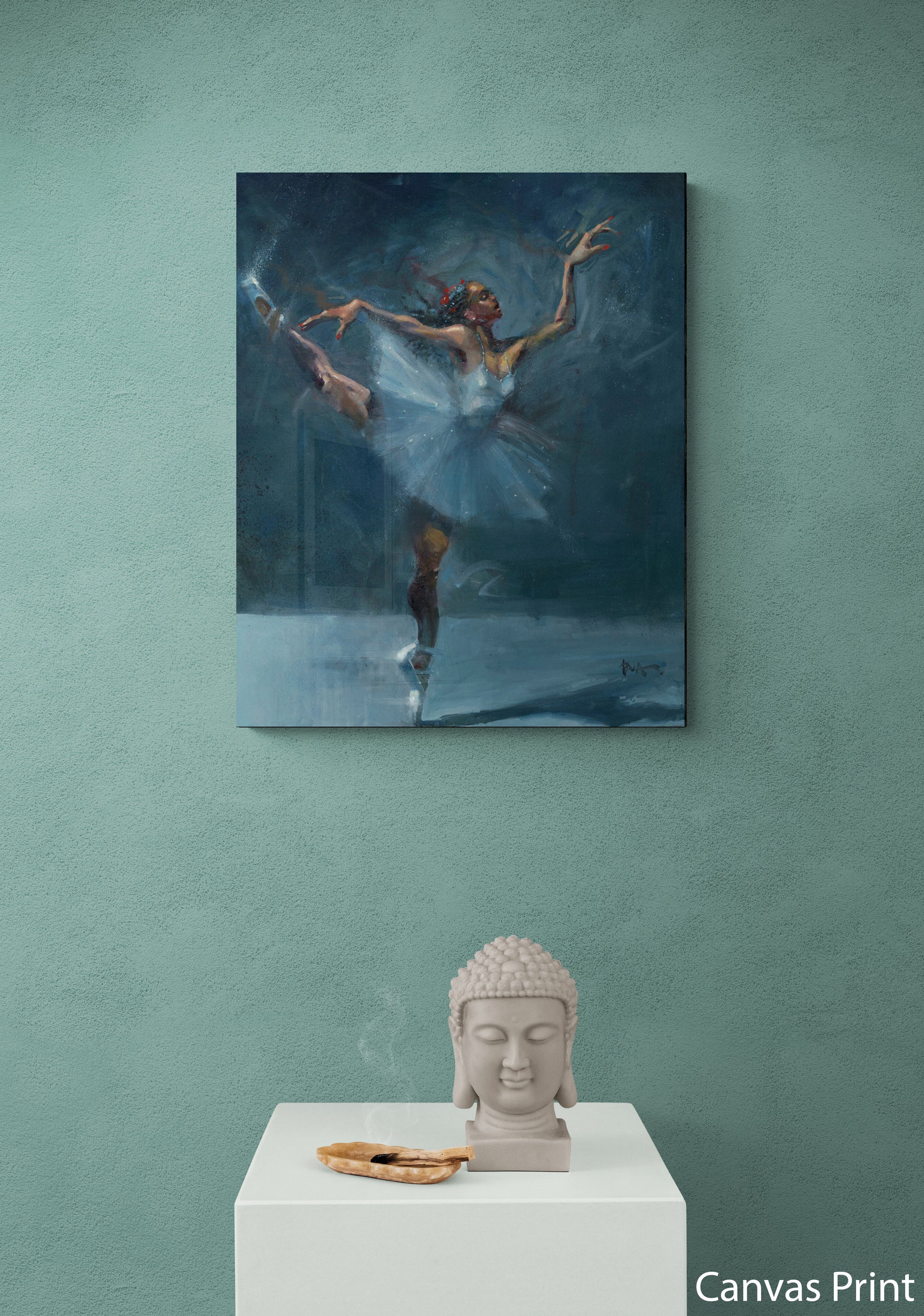 Ballerina In Blue Dance Painting