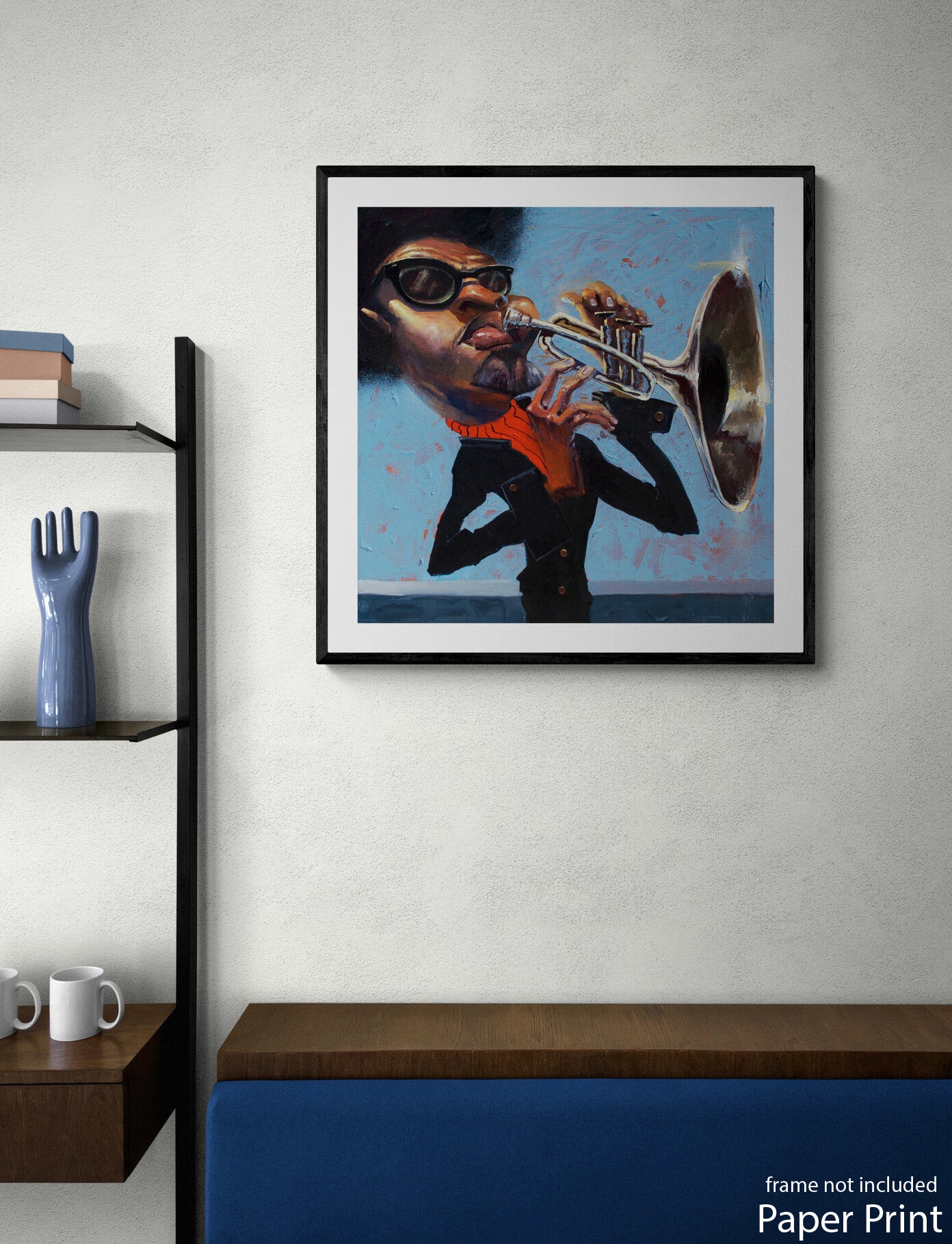 Trumpet Player  paper Art Print by artist Justin BUA