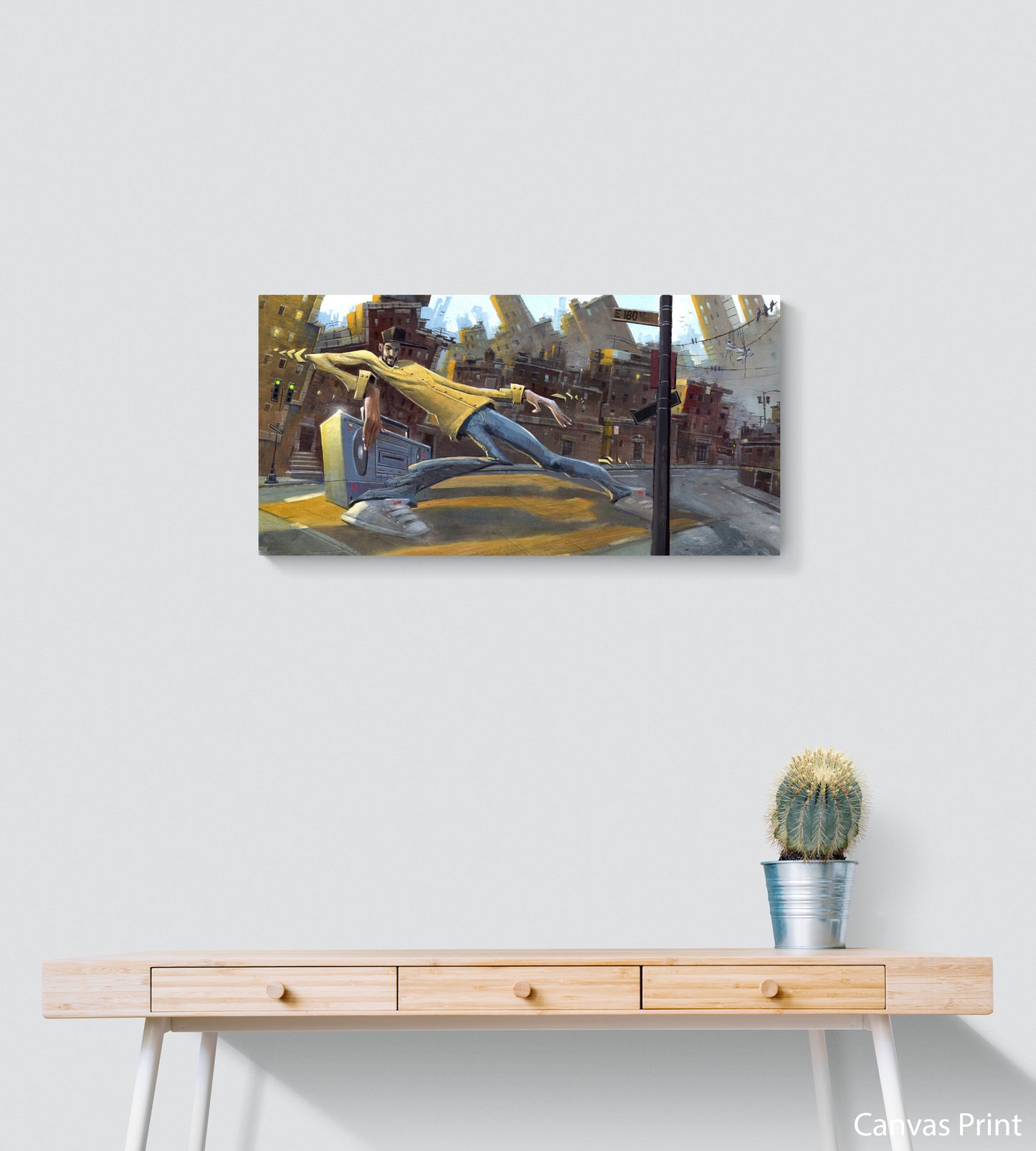 Urban Street canvas Art Print by artist Justin BUA