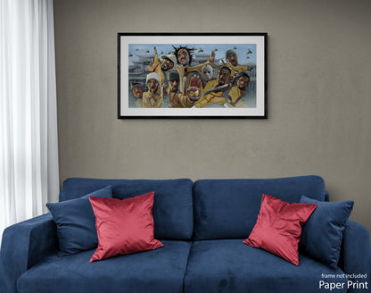 Wu-Tang Clan Art Print paper by artist Justin BUA 