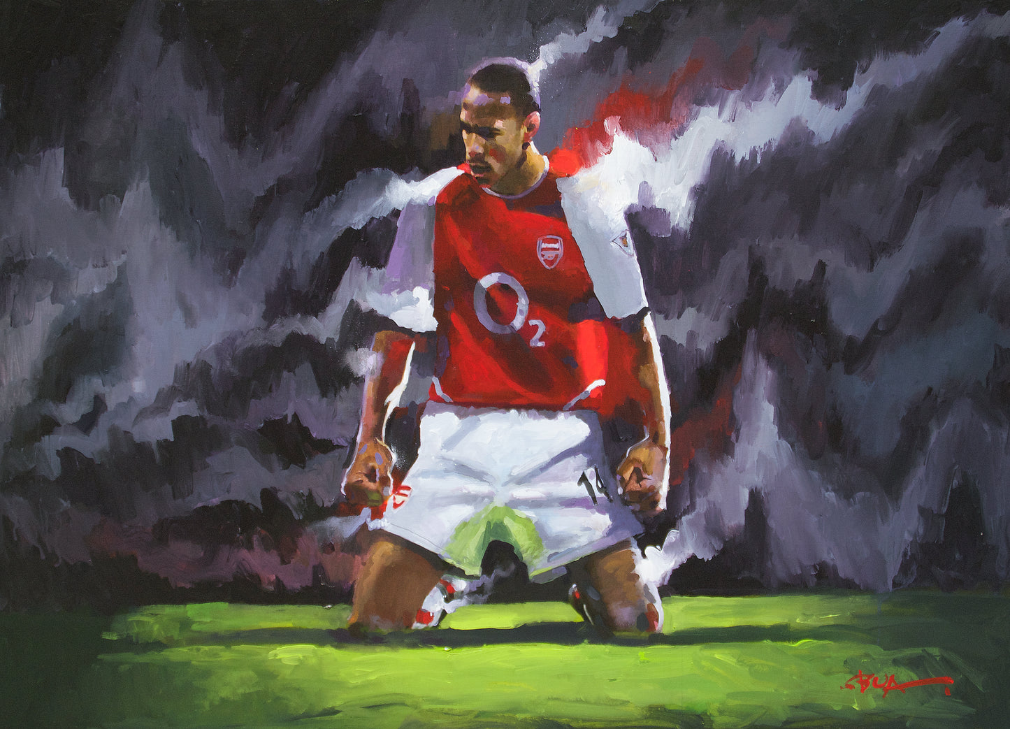 Thierry Henry Art Print by artist Justin BUA 