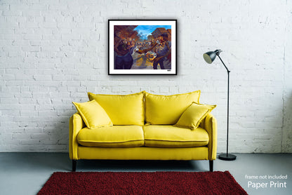 Breakdancing Wall fine art Print  by urban  artist Justin BUA