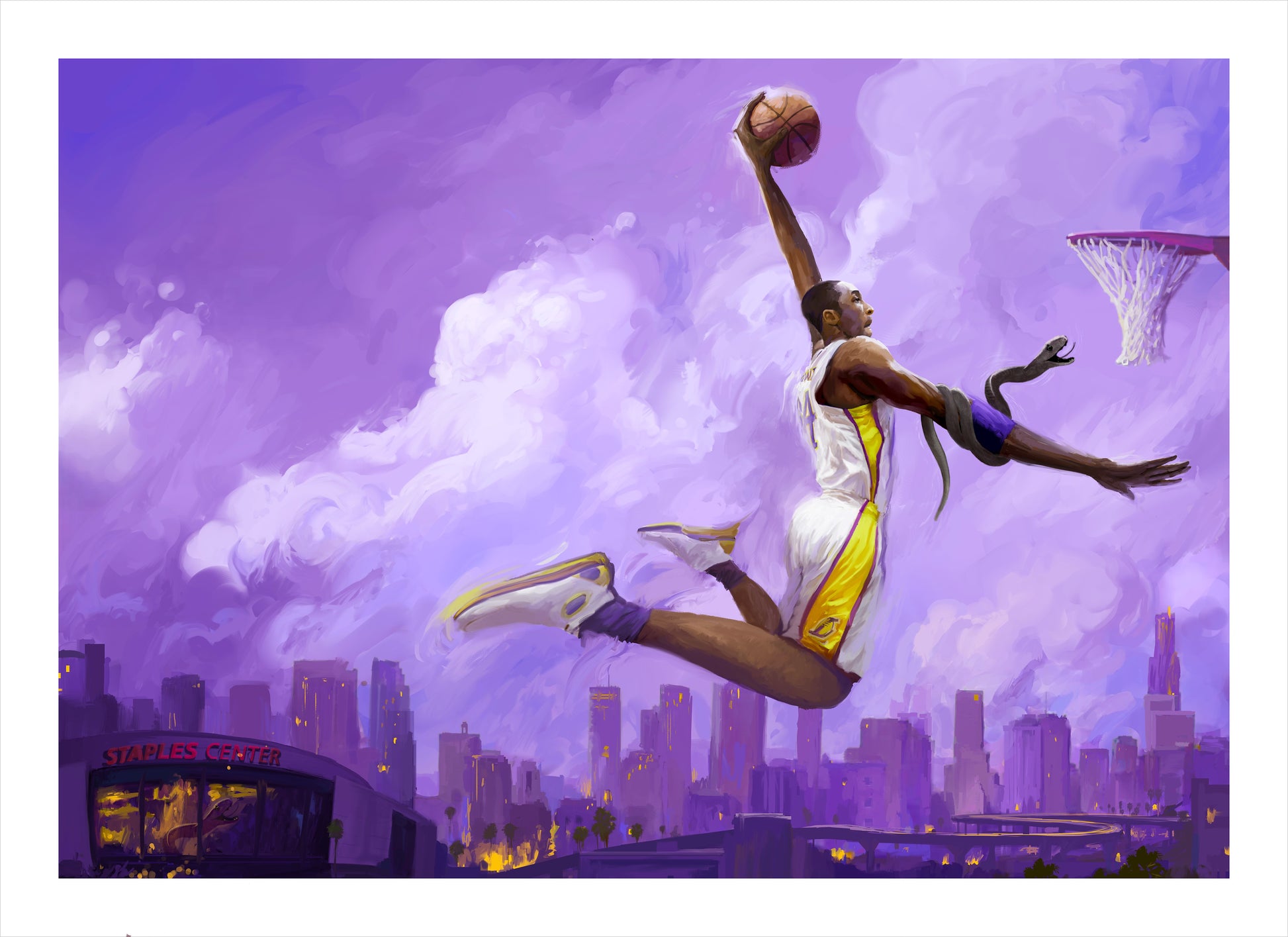 Kobe Bryant art Print by artist Justin Bua