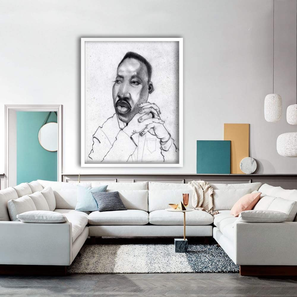 Martin Luther King Jr. wall art Print by contemporary urban artist Justin BUA