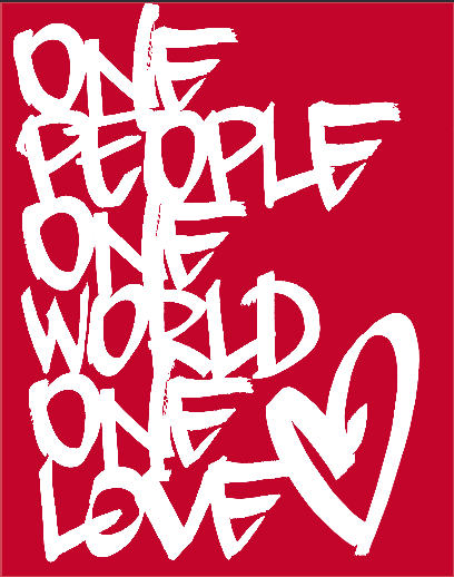 One Love Poster by artist Justin BUA. 