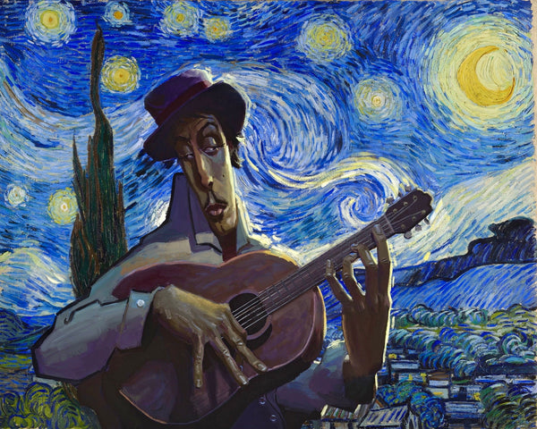 Van Gogh Style Art | Starry Serenade Art print | Justin Bua